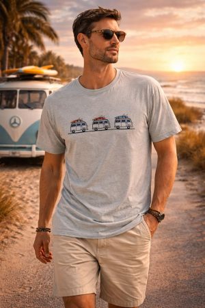 camiseta furgos en caravana - 3XL, gris claro