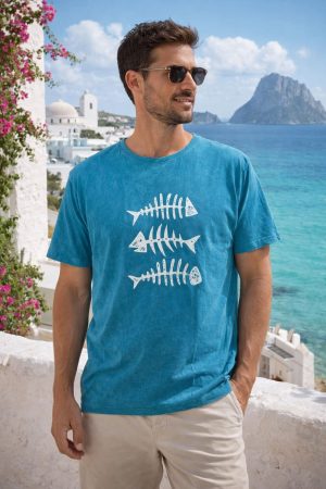 camiseta raspas - 3XL, petroleo