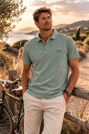 polo granito bici paseo - XL, forest