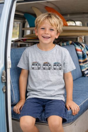 camiseta niño furgos en caravana